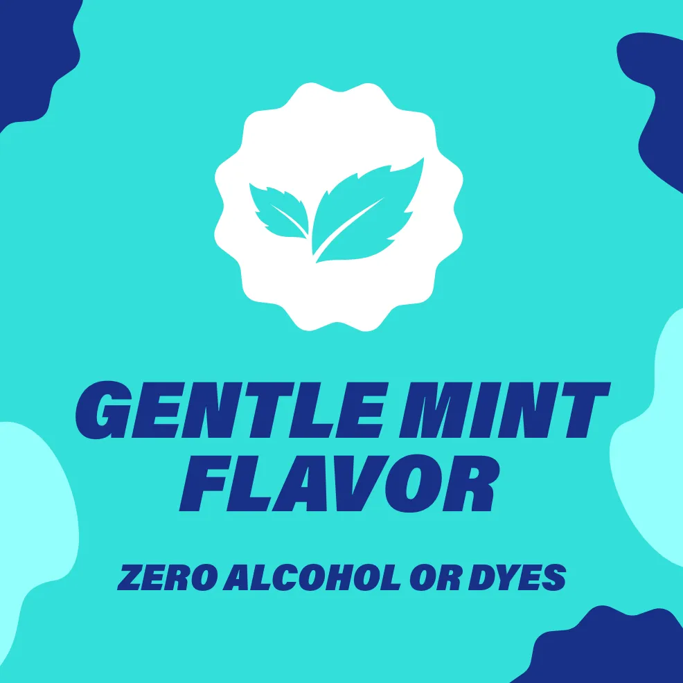 Packaging of ACT® Whitening Mouthwash bottle and benefit statements.