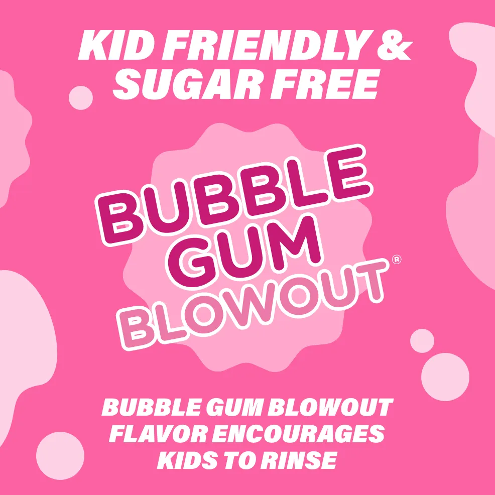 Packaging of ACT® Kids Toothpaste tubes in a variety of flavors and benefit statements.