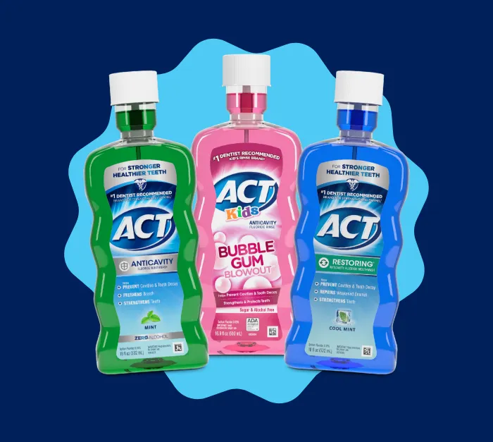 A variety of flavorful ACT® products.