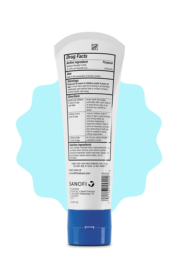 Kids Toothpaste ACT® CavityPrevention Fluoride Toothpaste