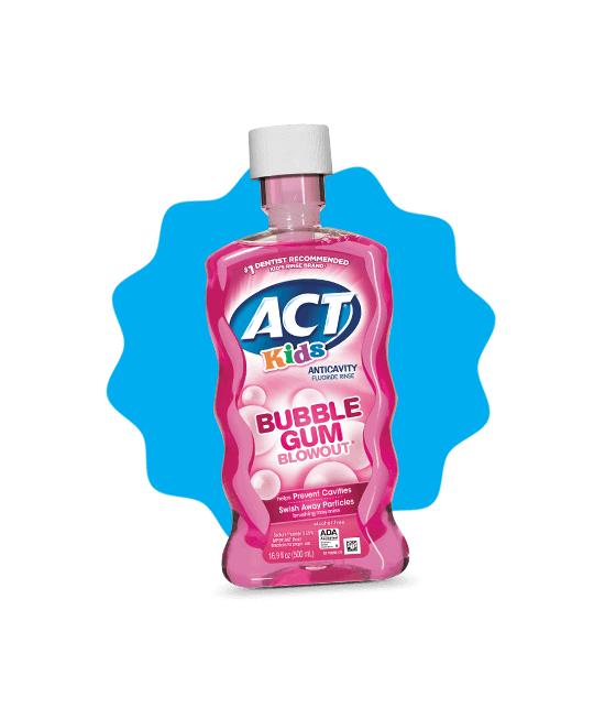 ACT® Kids Mouthwash bubblegum blowout bottle
