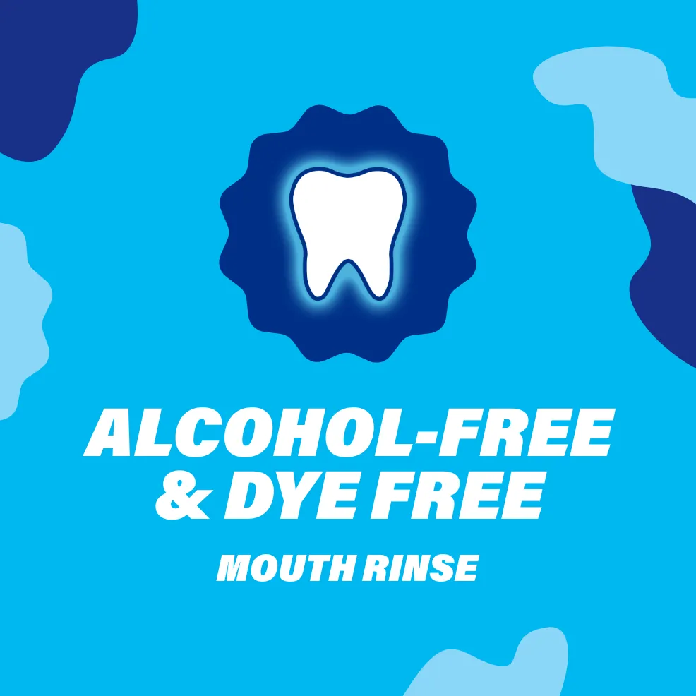 Packaging of ACT® Whitening Mouthwash bottle and benefit statements.