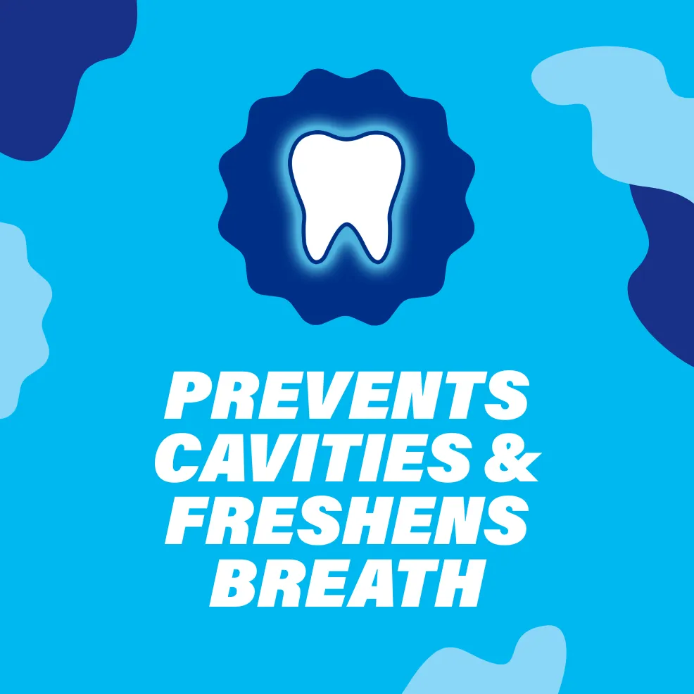 Packaging of ACT® Kids Toothpaste tubes in a variety of flavors and benefit statements.