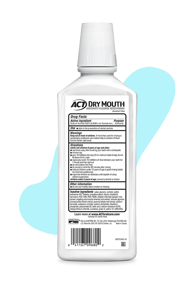 Dry Mouth Mouthwash ACT® CavityPrevention Fluoride Mouth Rinse